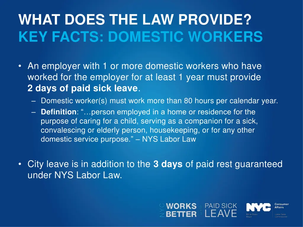 what does the law provide key facts domestic