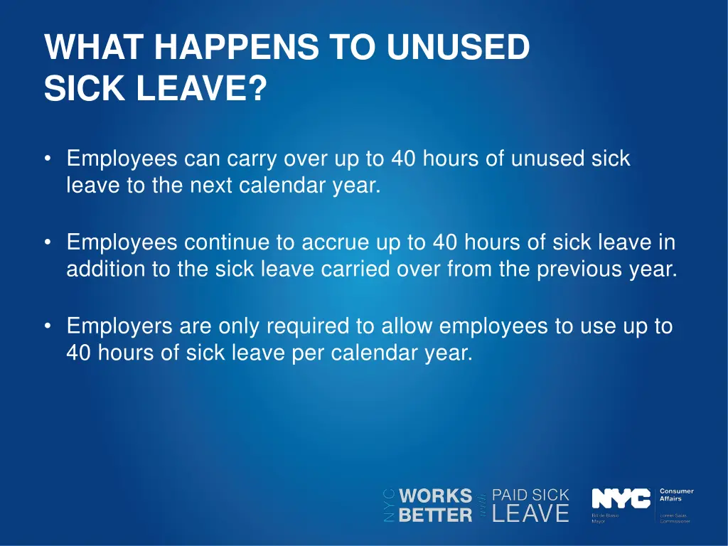 what happens to unused sick leave