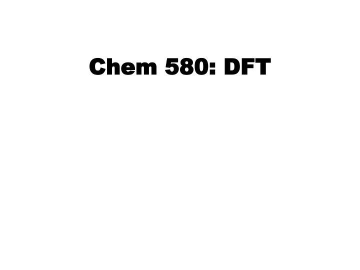 chem chem 580 dft 580 dft