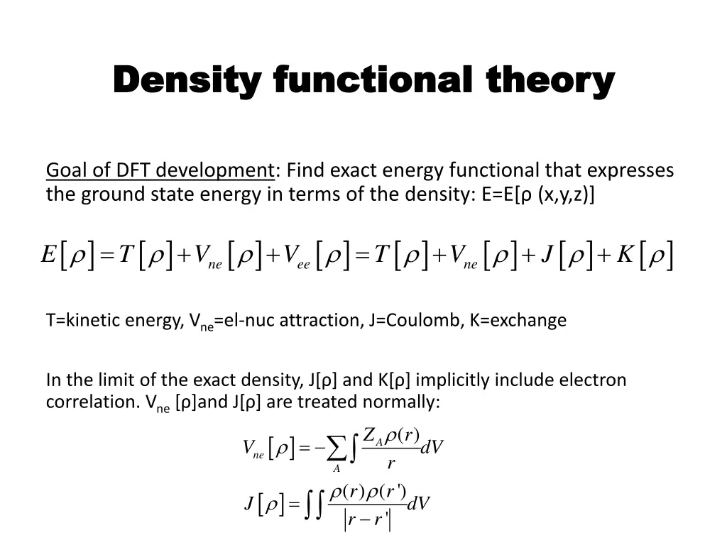 density functional theory density functional 1