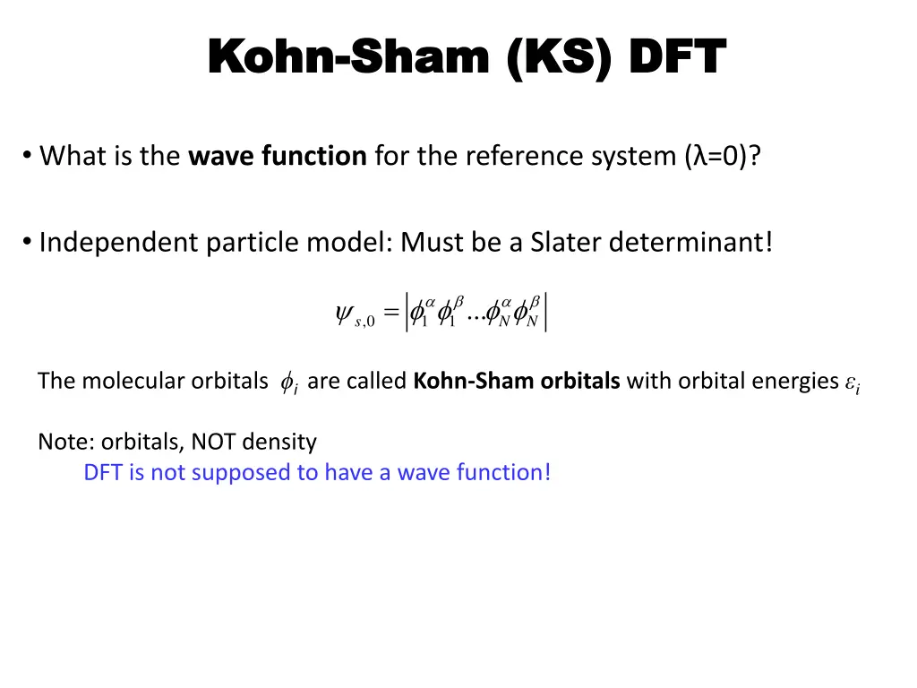 kohn kohn sham ks dft sham ks dft