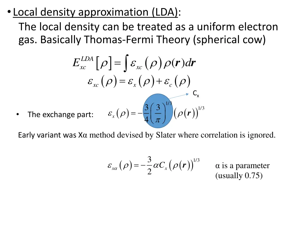 local density approximation lda the local density