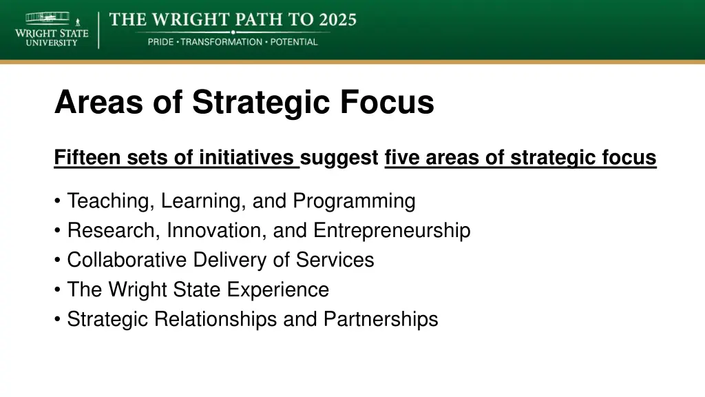 areas of strategic focus