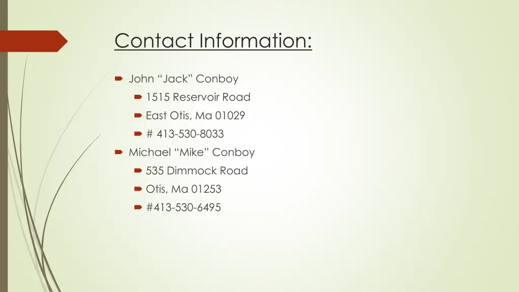 contact information