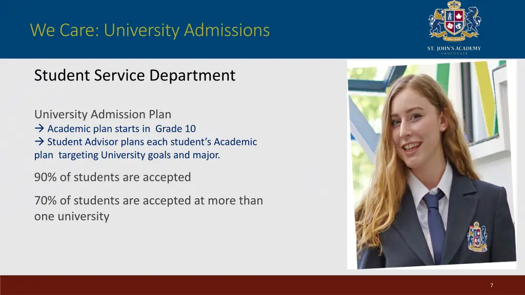 we care university admissions