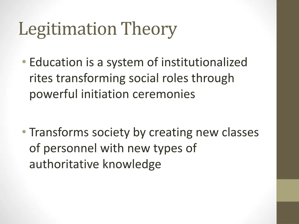 legitimation theory