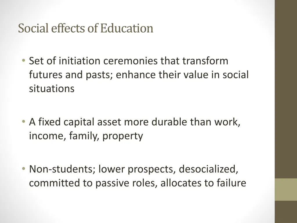 social effects of education