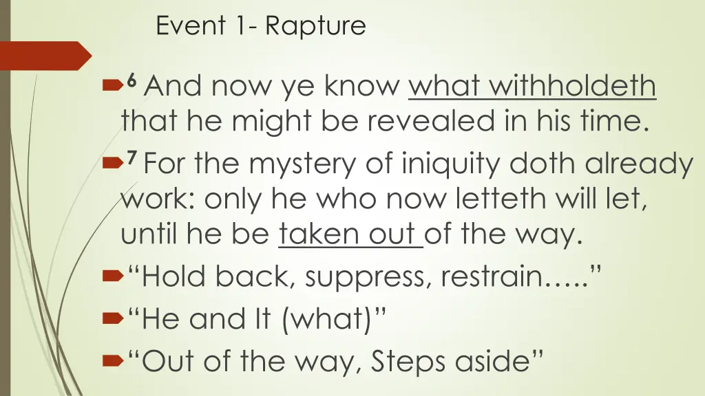 event 1 rapture