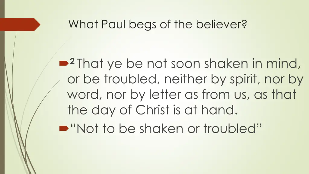 what paul begs of the believer