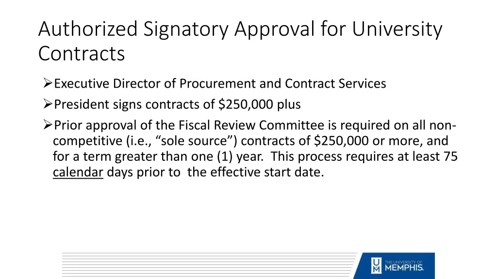 authorized signatory approval for university