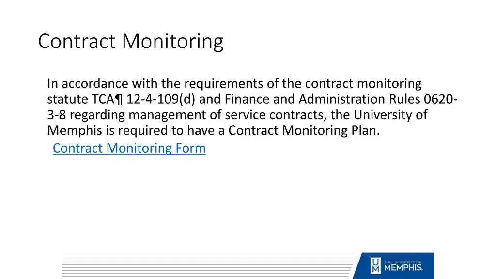 contract monitoring