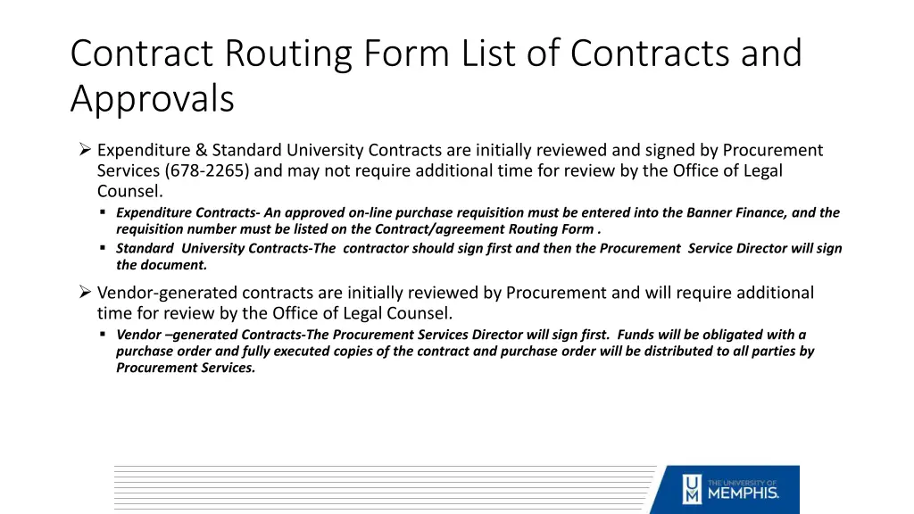 contract routing form list of contracts