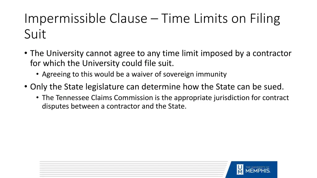 impermissible clause time limits on filing suit