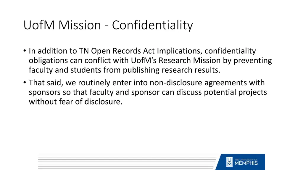 uofm mission confidentiality