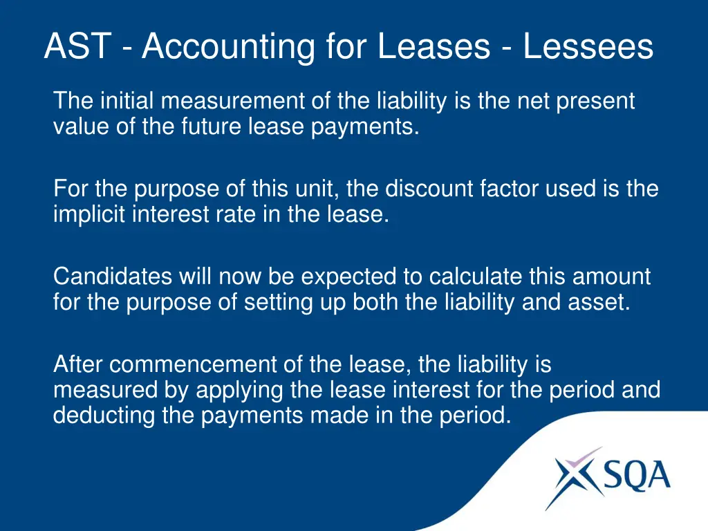 ast accounting for leases lessees