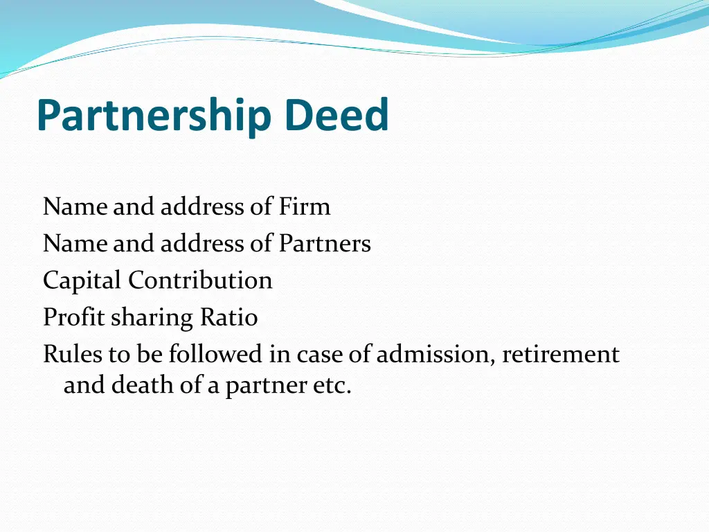 partnership deed