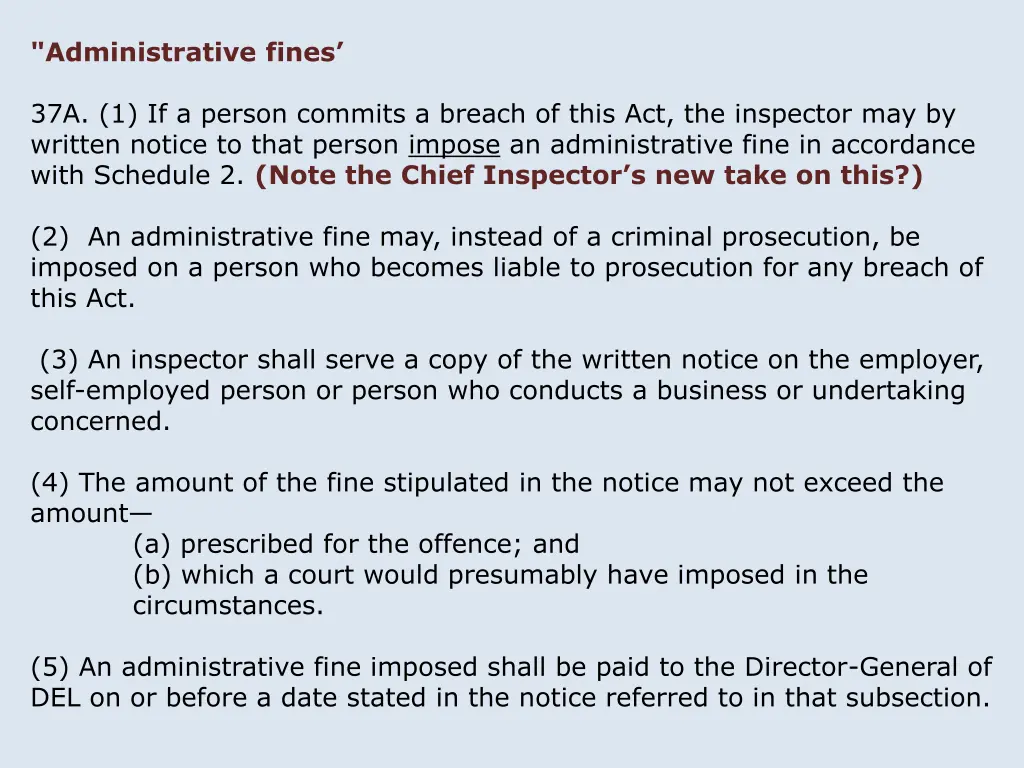 administrative fines