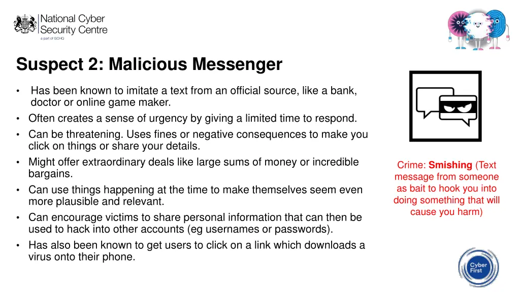 suspect 2 malicious messenger