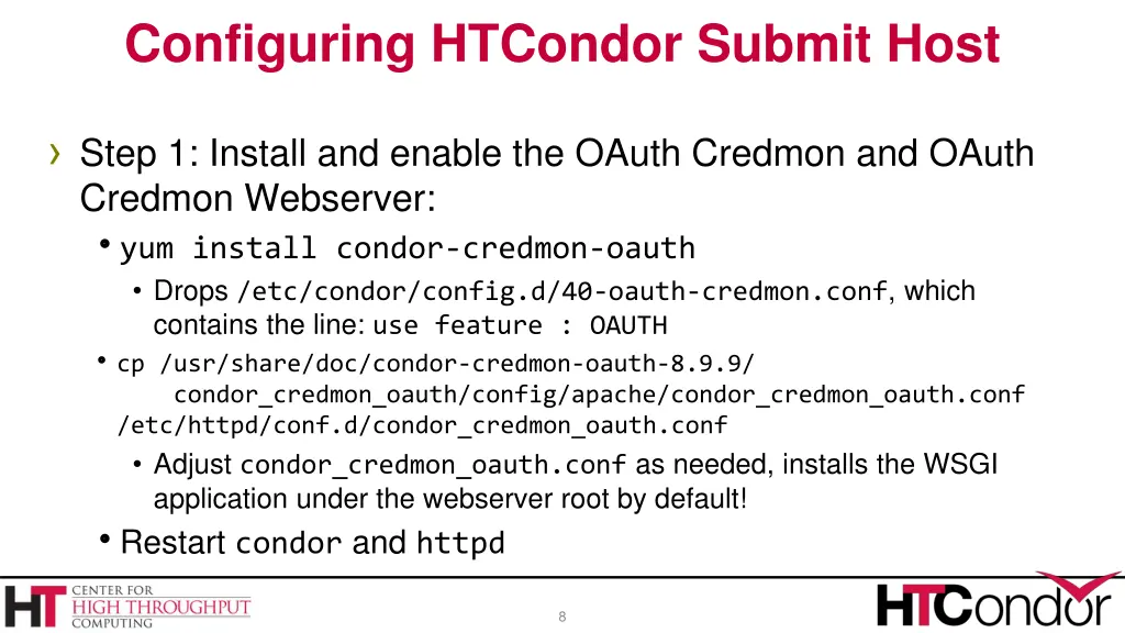 configuring htcondor submit host 1