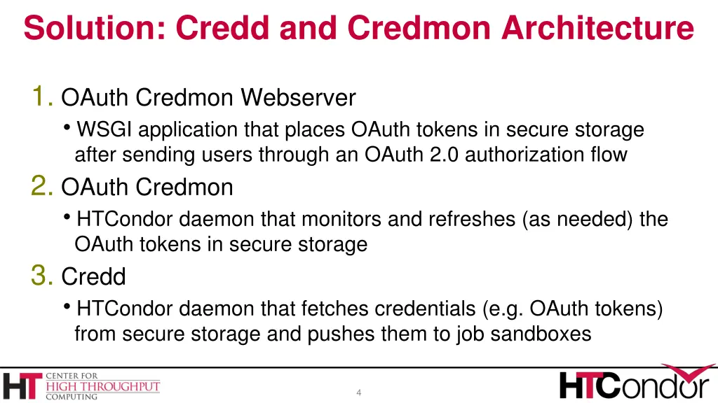 solution credd and credmon architecture