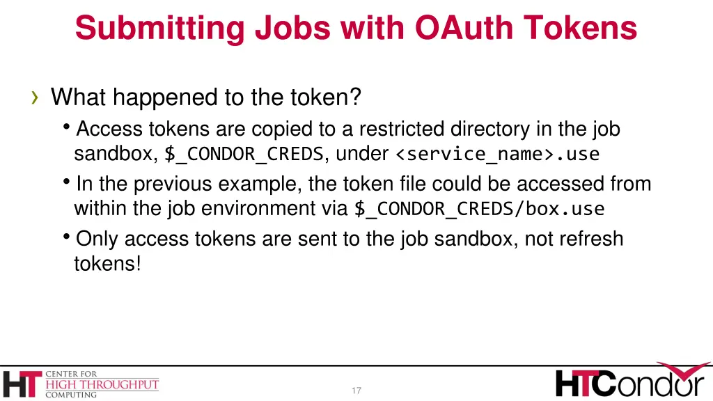 submitting jobs with oauth tokens 4