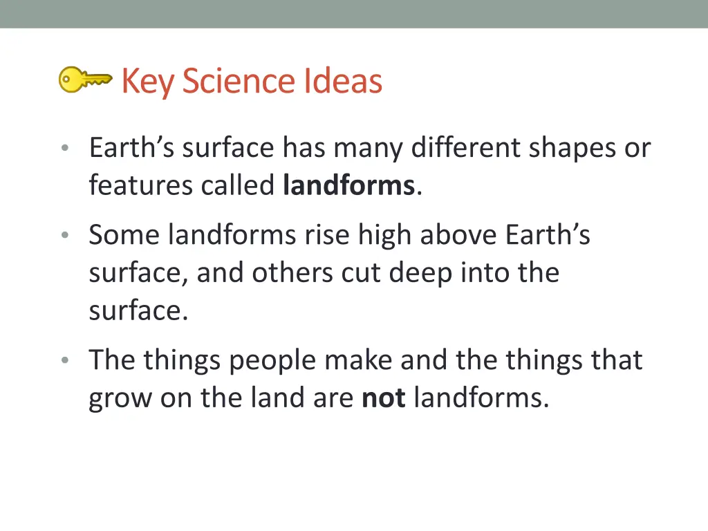 key science ideas