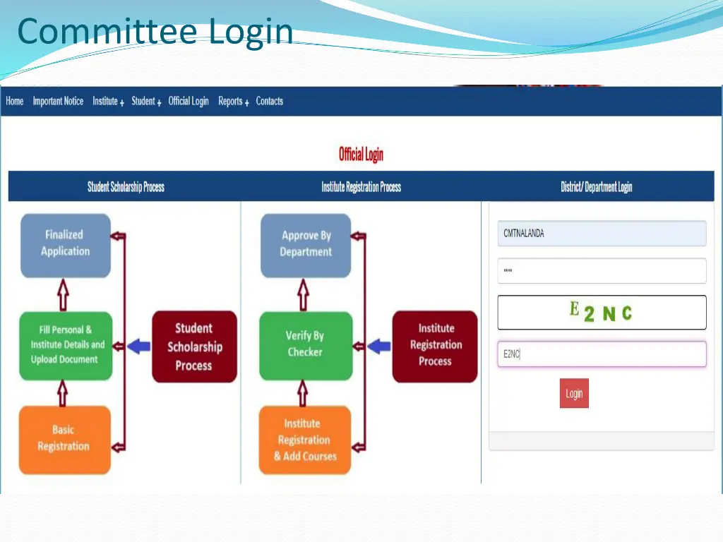 committee login