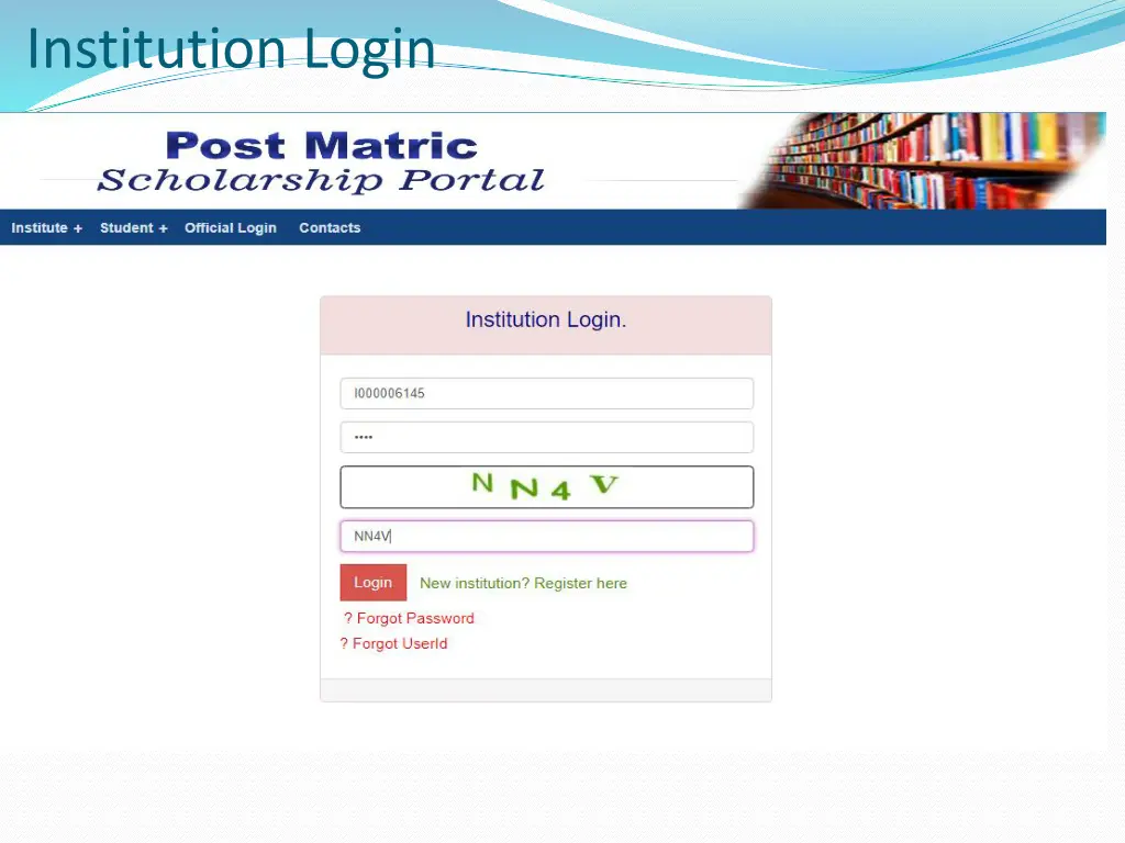 institution login 1