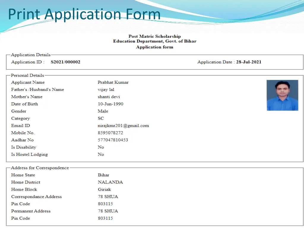 print application form