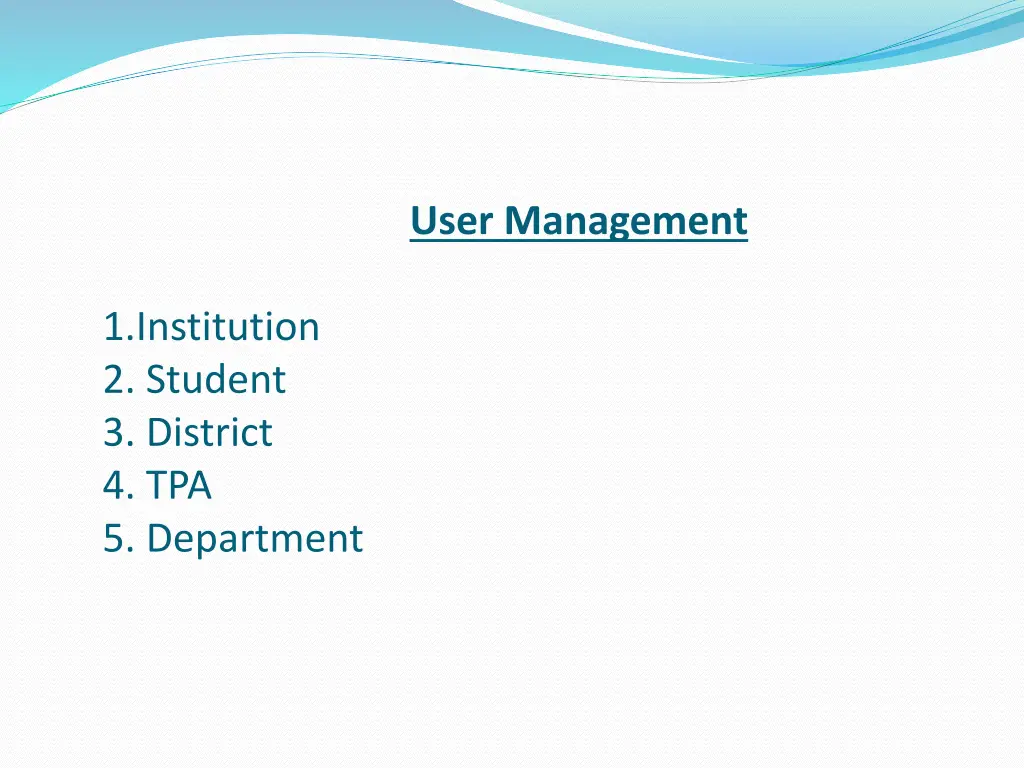 user management