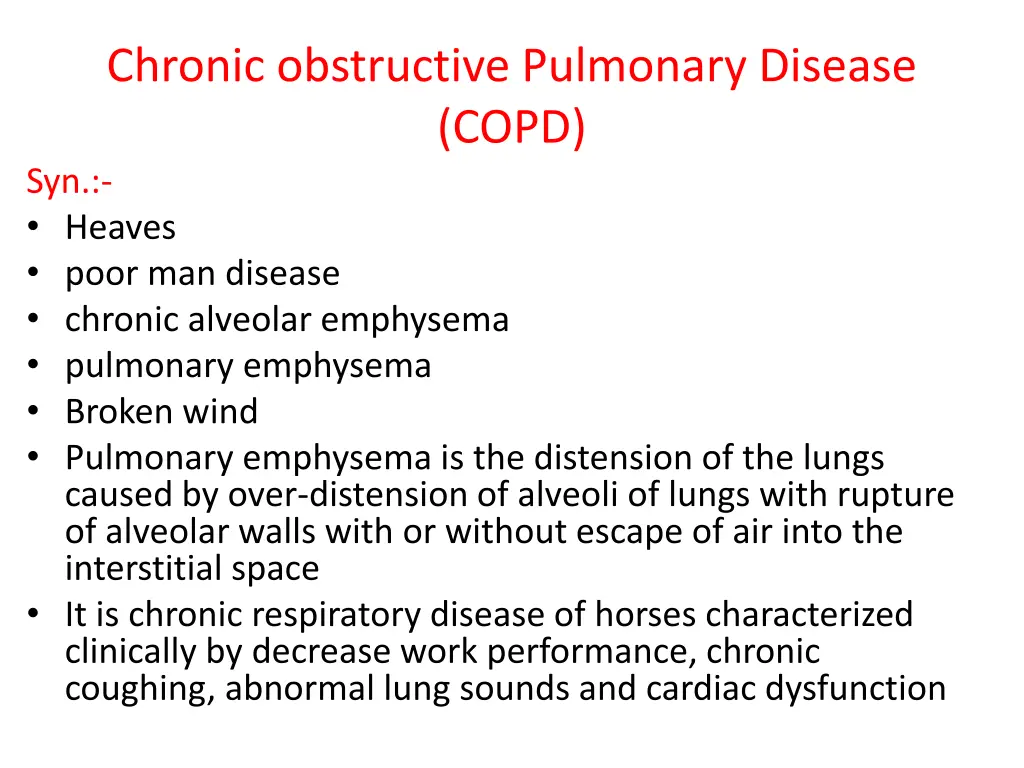 chronic obstructive pulmonary disease copd