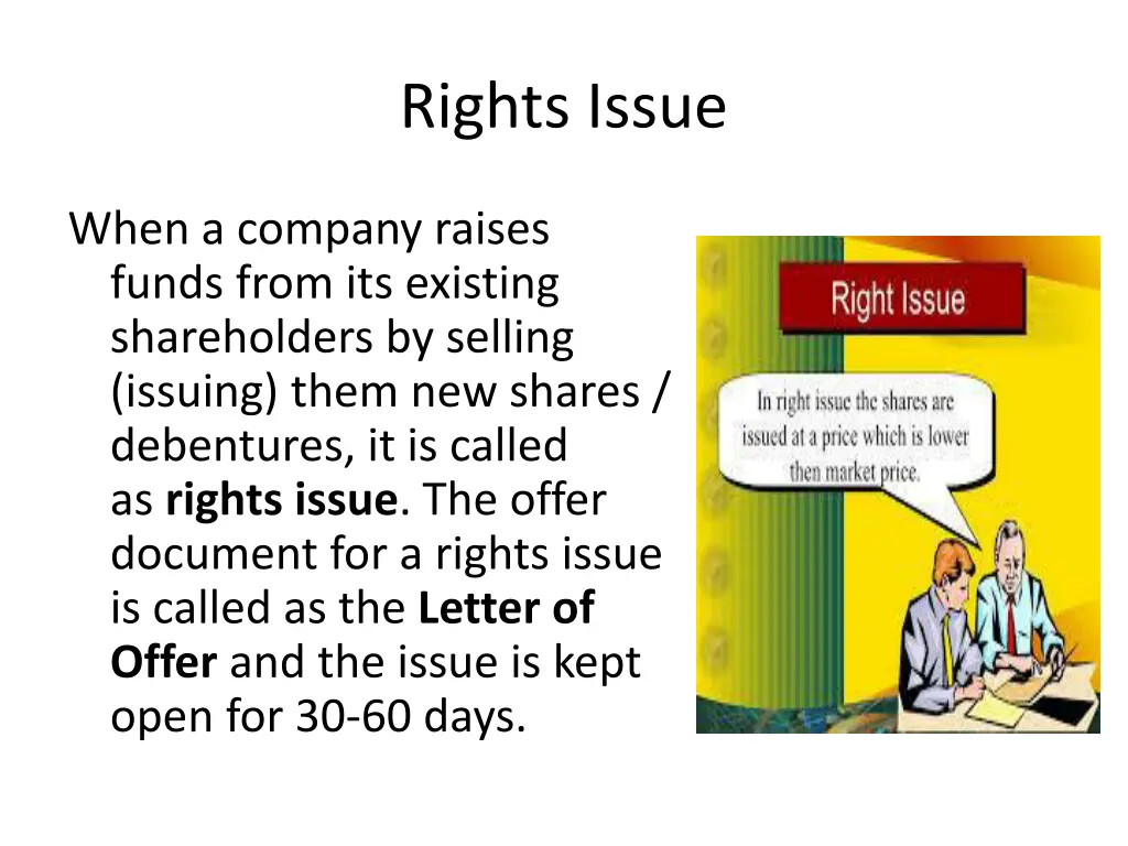 rights issue