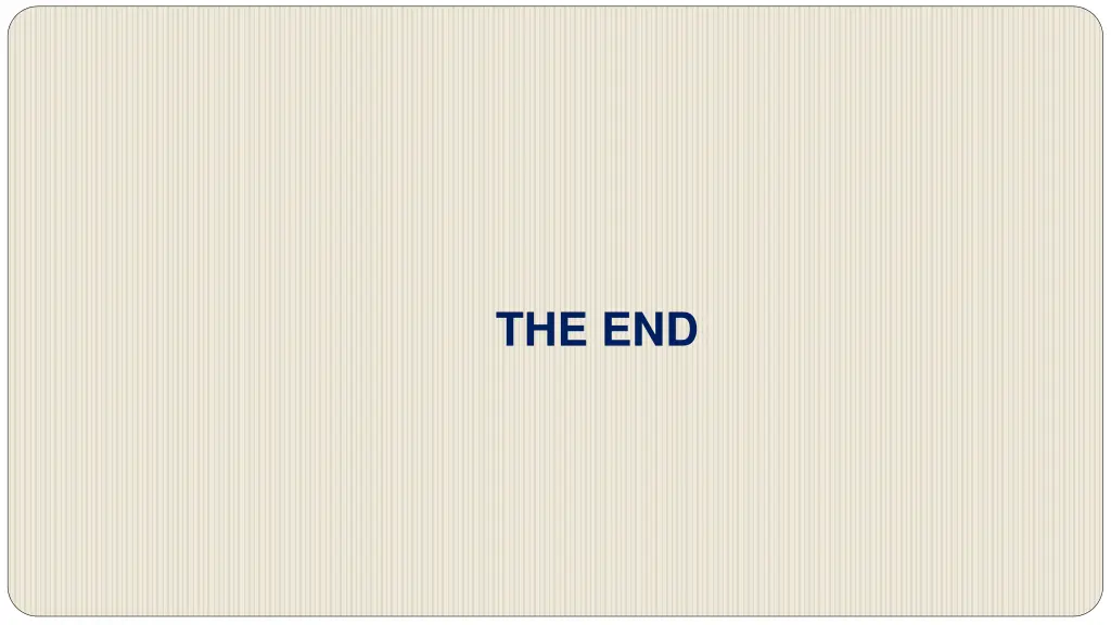 the end