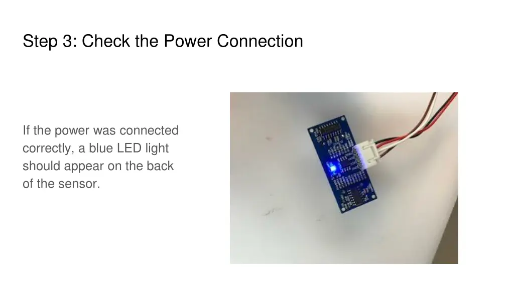 step 3 check the power connection