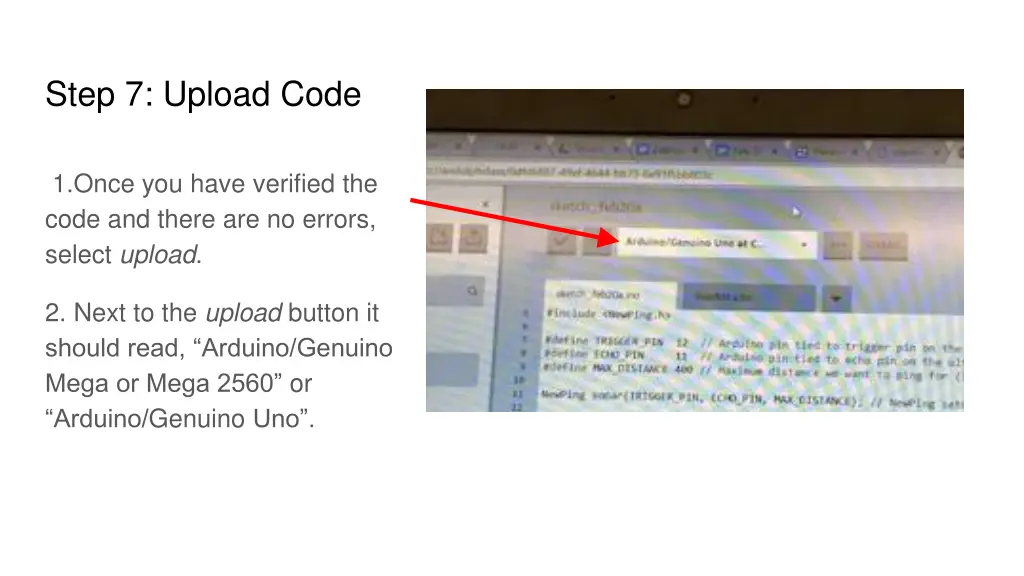 step 7 upload code