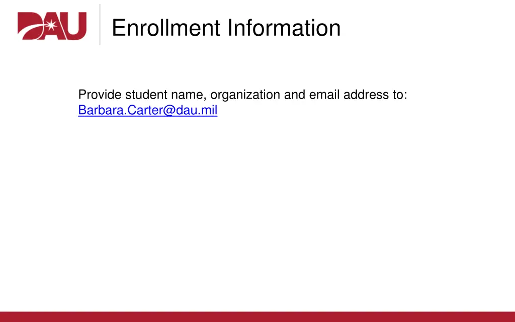 enrollment information