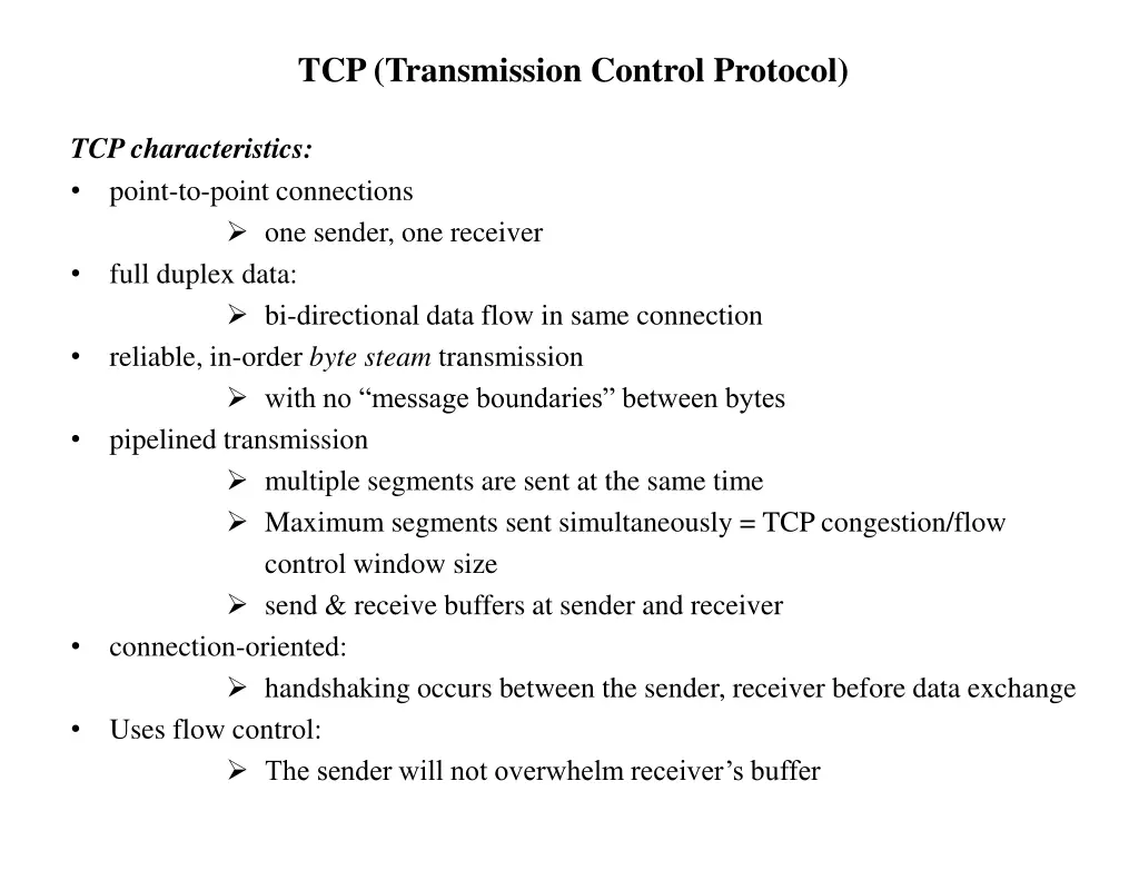 tcp transmission control protocol