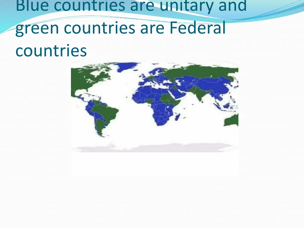 blue countries are unitary and green countries