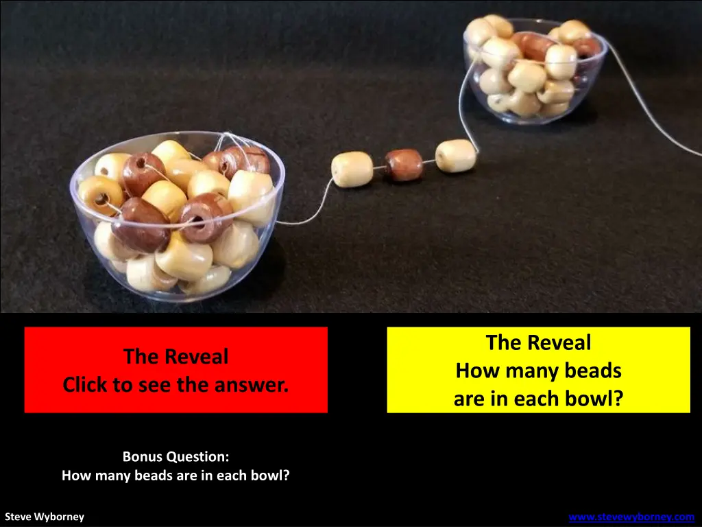 the reveal how many beads