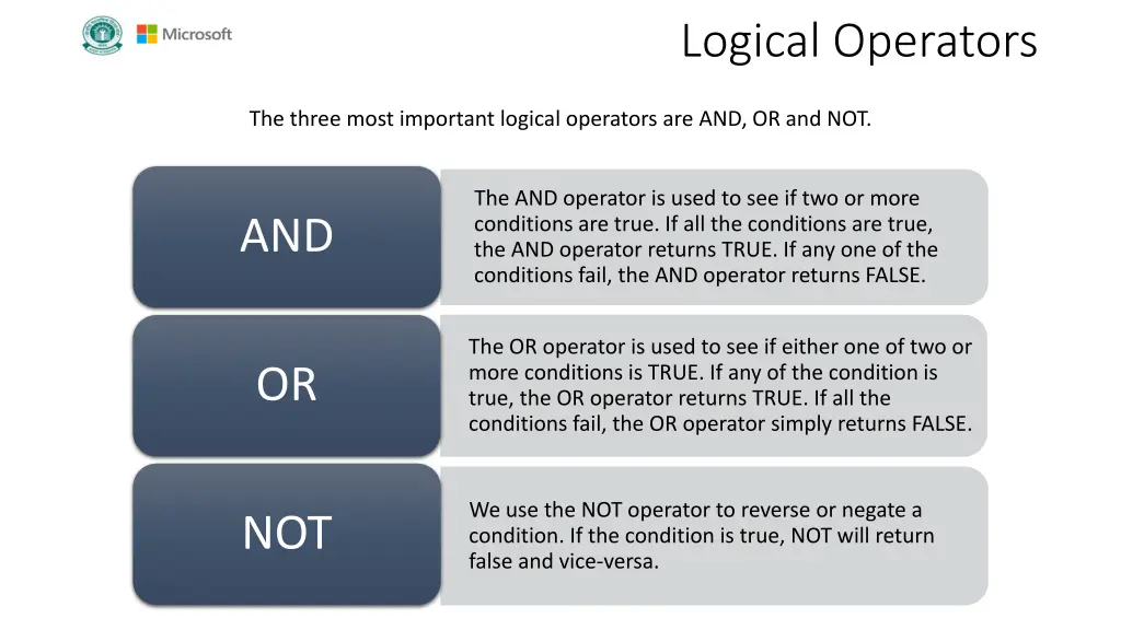 logical operators