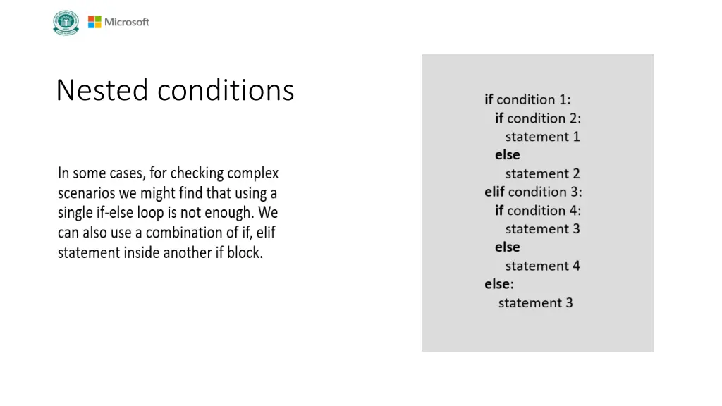 nested conditions