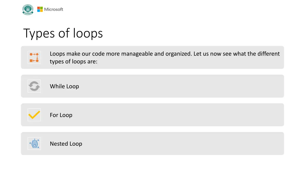 types of loops