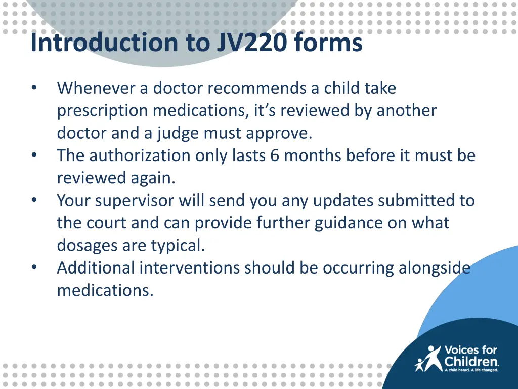 introduction to jv220 forms