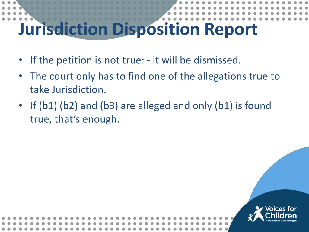 jurisdiction disposition report 1