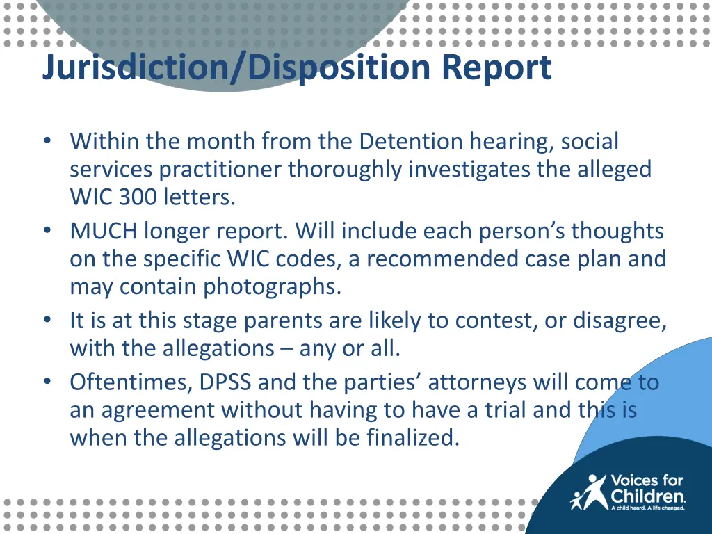 jurisdiction disposition report