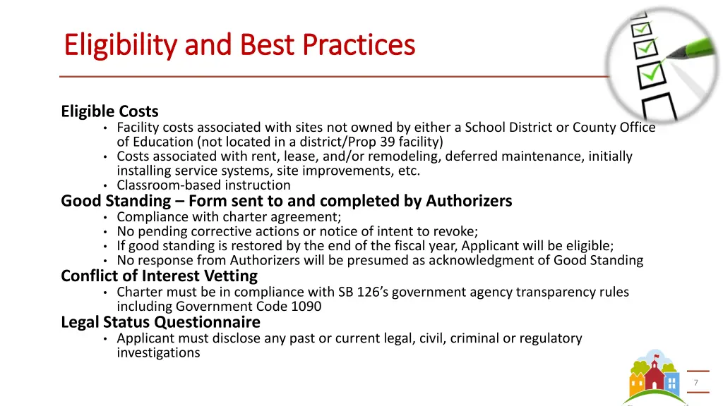 eligibility and best practices eligibility