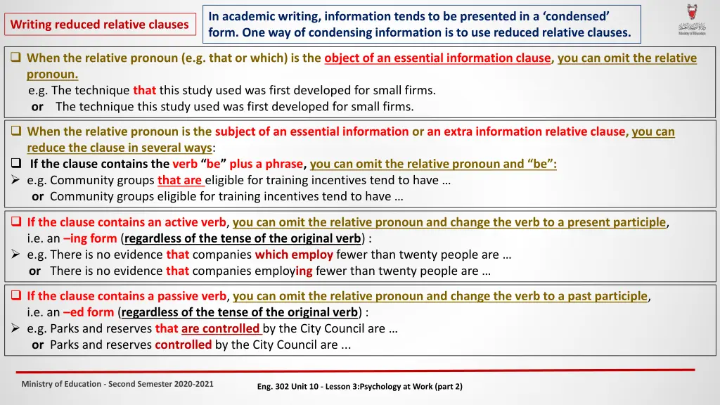 in academic writing information tends