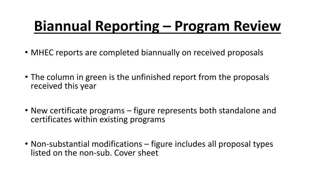 biannual reporting program review 1