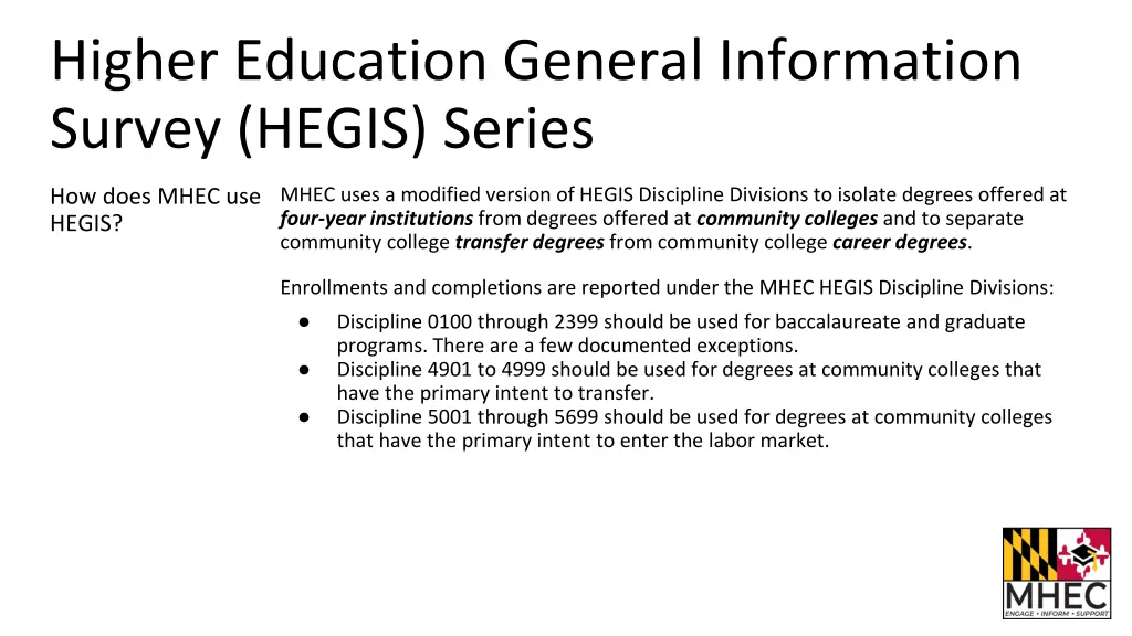 higher education general information survey hegis 1