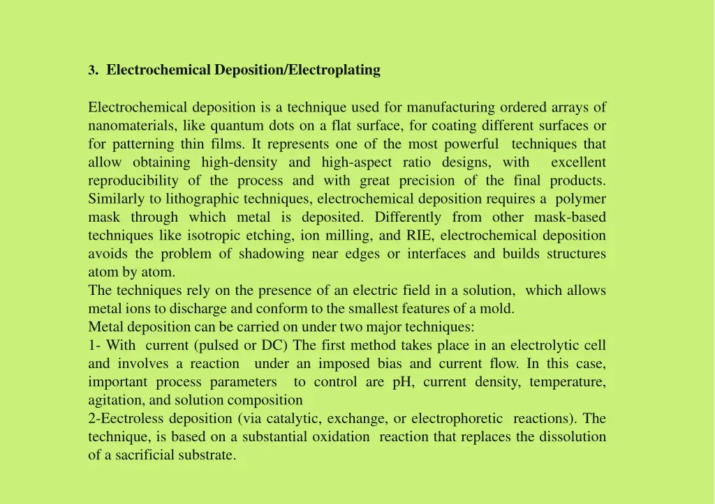 3 electrochemical deposition electroplating